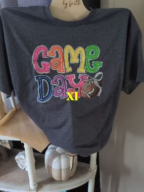 Gilded Intent Dark Gray 'Game Day' Multicolor Graphic Tee